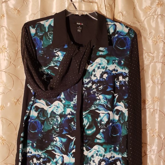 Extra Larg Button Down Printed Top by Style&Co. XL - Picture 3 of 6